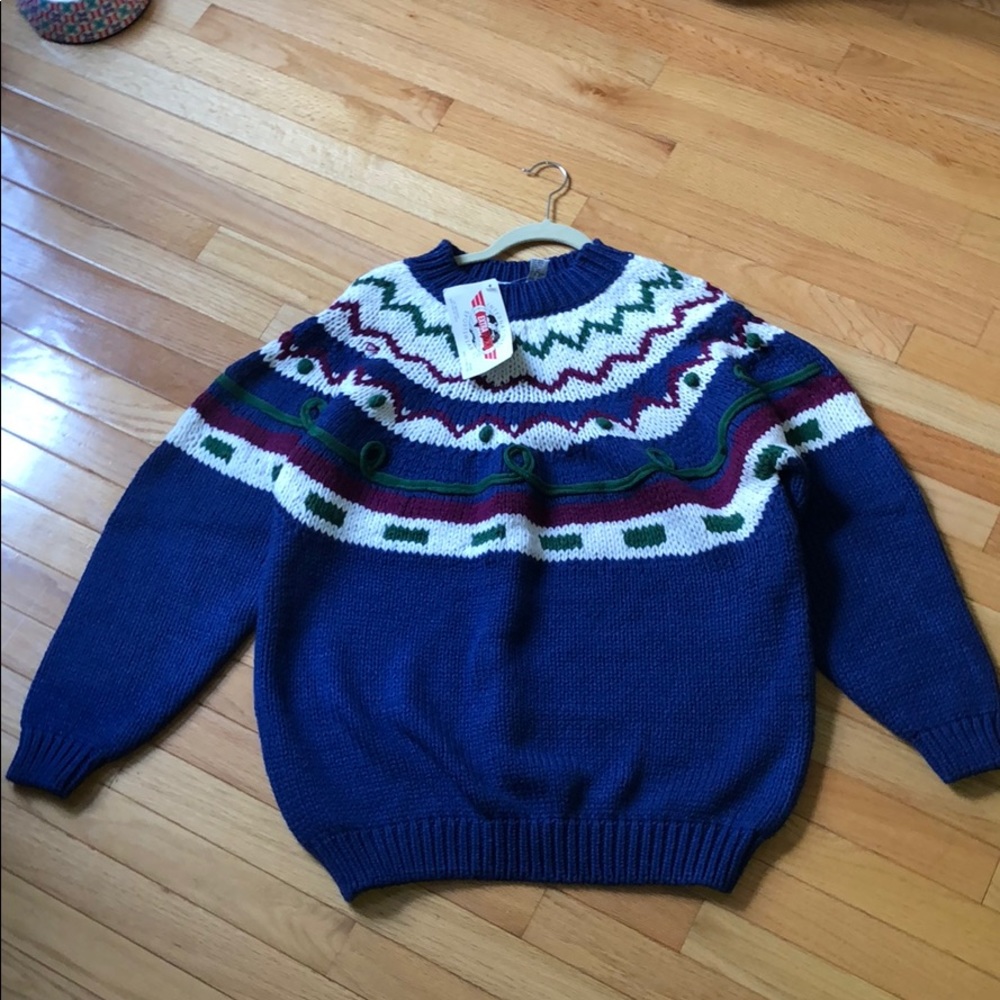 Multicolored Crew Neck Sweater
